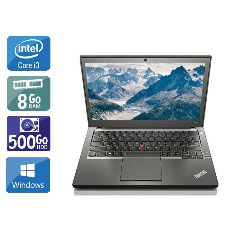 Lenovo ThinkPad X240 i3 8Go RAM 500Go HDD Windows 10