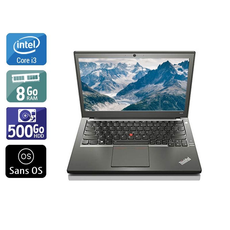 Lenovo ThinkPad X240 i3 8Go RAM 500Go HDD Sans OS