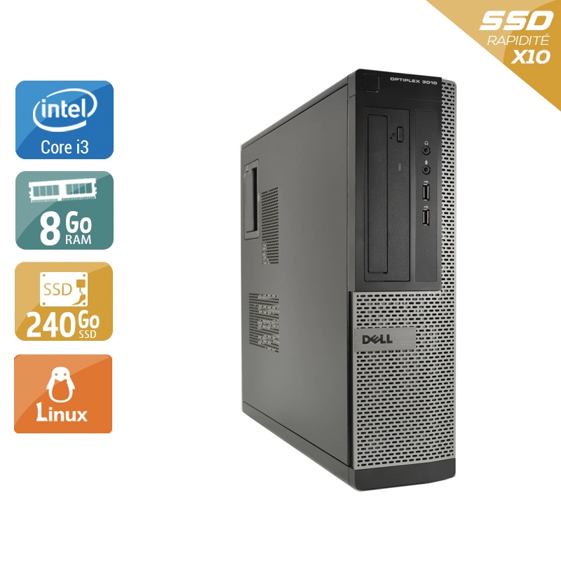 Acheter Dell Optiplex 3010 Desktop i3 - 8Go RAM 240Go SSD Linux Bon étatOccasion certifiée reconditionnée Bon état - 190,83 € Dell Optiplex 3010 Desktop i3 - 8Go RAM 240Go SSD Linux Bon étatOccasion certifiée reconditionnée Bon état - reconditionné disponible sur Kiatoo