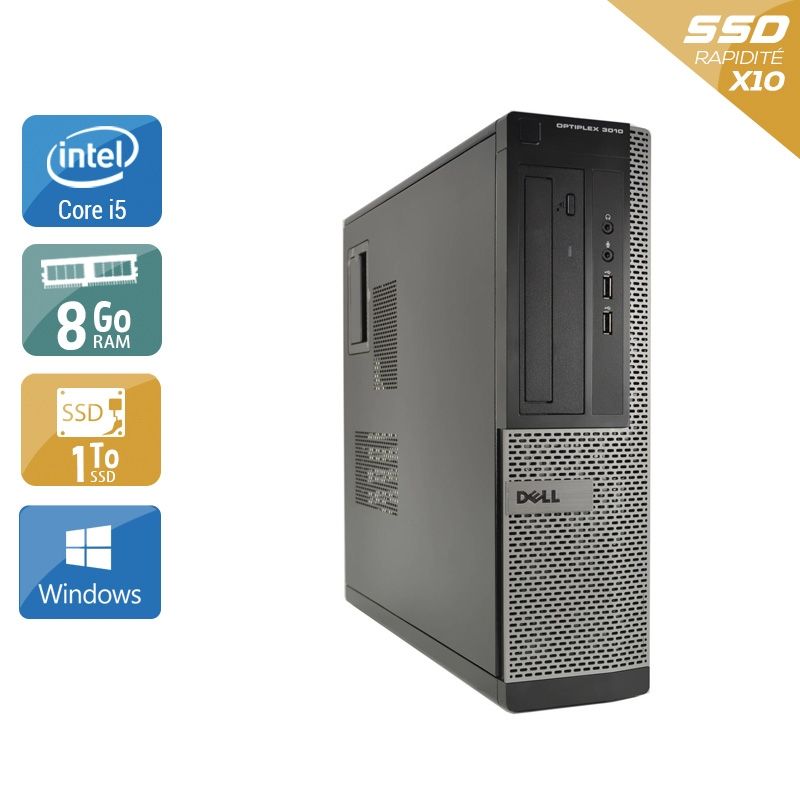 Dell Optiplex 3010 Desktop i5 8Go RAM 1To SSD Windows 10