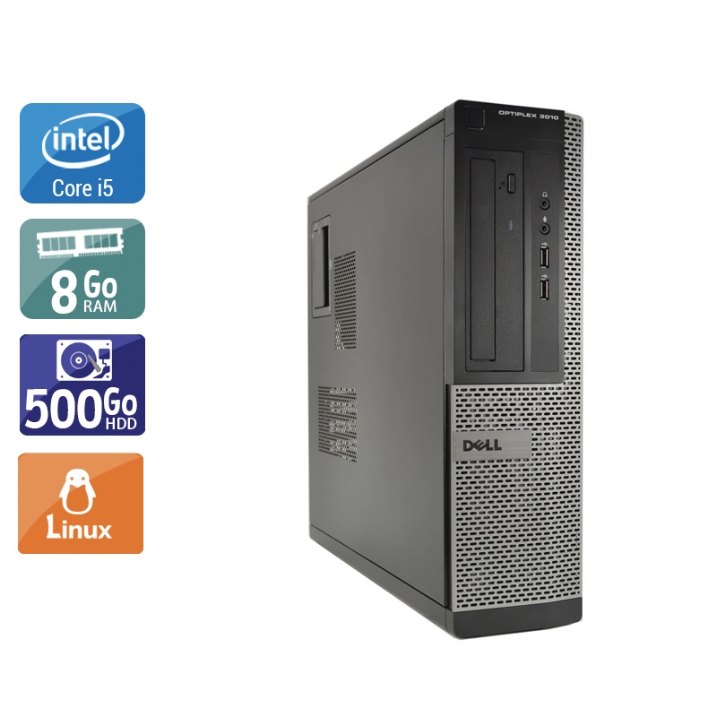Dell Optiplex 3010 Desktop i5 - 8Go RAM 500Go HDD Linux  Bon étatOccasion certifiée reconditionnée Bon état -  reconditionné disponible sur Kiatoo