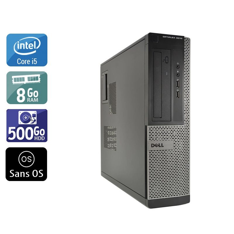 Dell Optiplex 3010 Desktop i5 8Go RAM 500Go HDD Sans OS