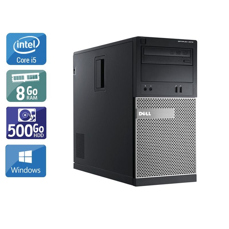 Dell Optiplex 3010 Tower i5 8Go RAM 500Go HDD Windows 10
