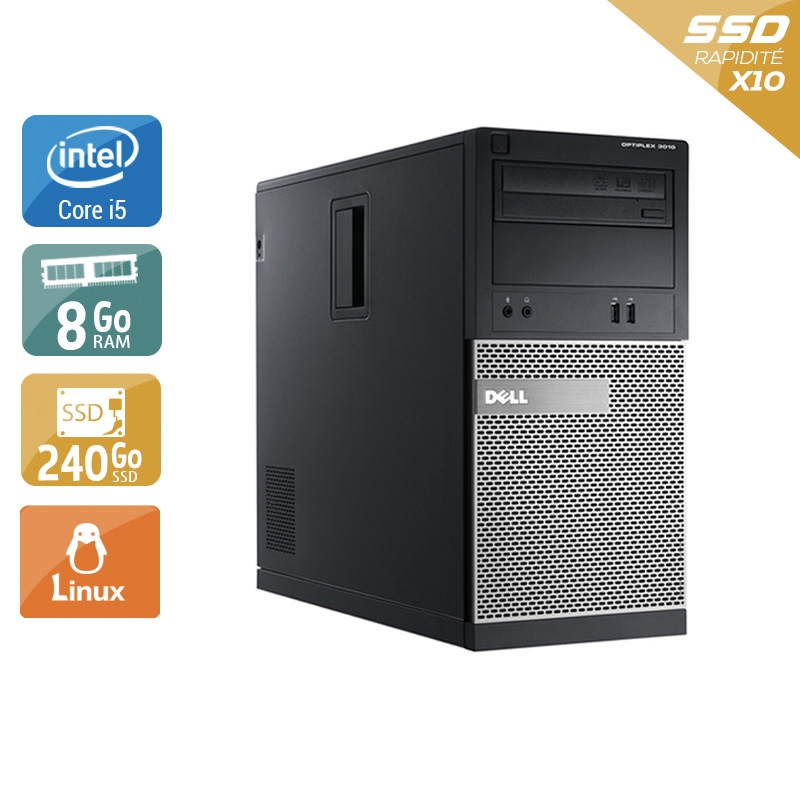 Acheter Dell Optiplex 3010 Tower i5 - 8Go RAM 240Go SSD Linux Bon étatOccasion certifiée reconditionnée Bon état - 190,83 € Dell Optiplex 3010 Tower i5 - 8Go RAM 240Go SSD Linux Bon étatOccasion certifiée reconditionnée Bon état - reconditionné disponible sur Kiatoo