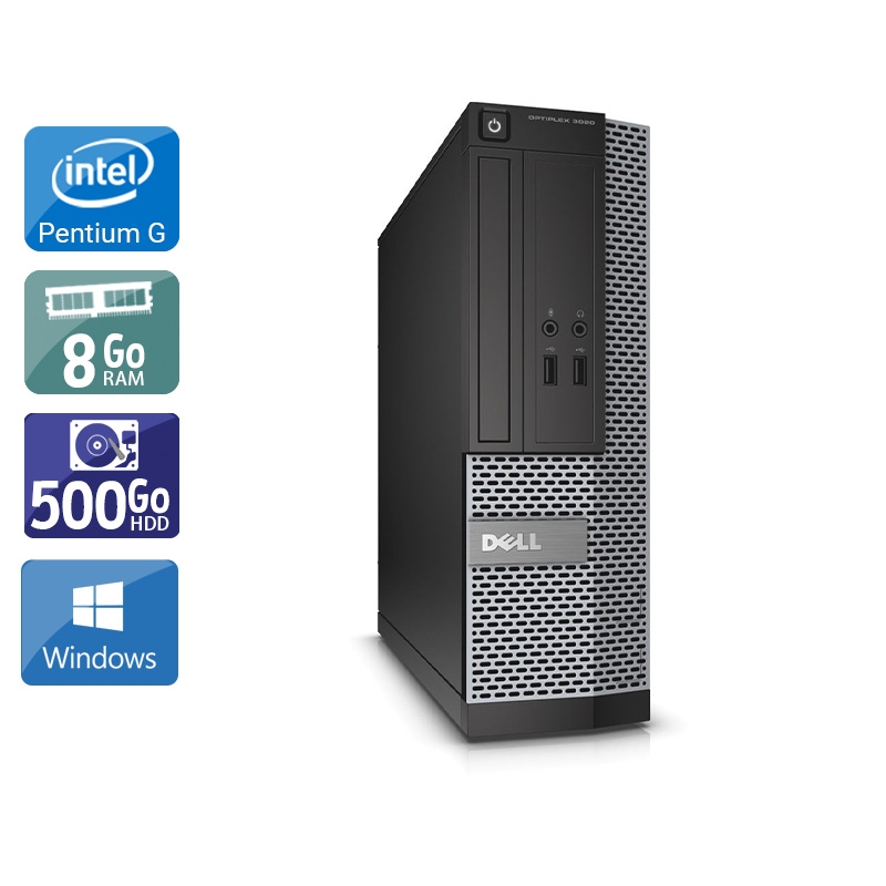 Dell Optiplex 3010 SFF Pentium G Dual Core - 8Go RAM 500Go HDD Windows 10  Bon étatOccasion certifiée reconditionnée Bon état -  reconditionné disponible sur Kiatoo