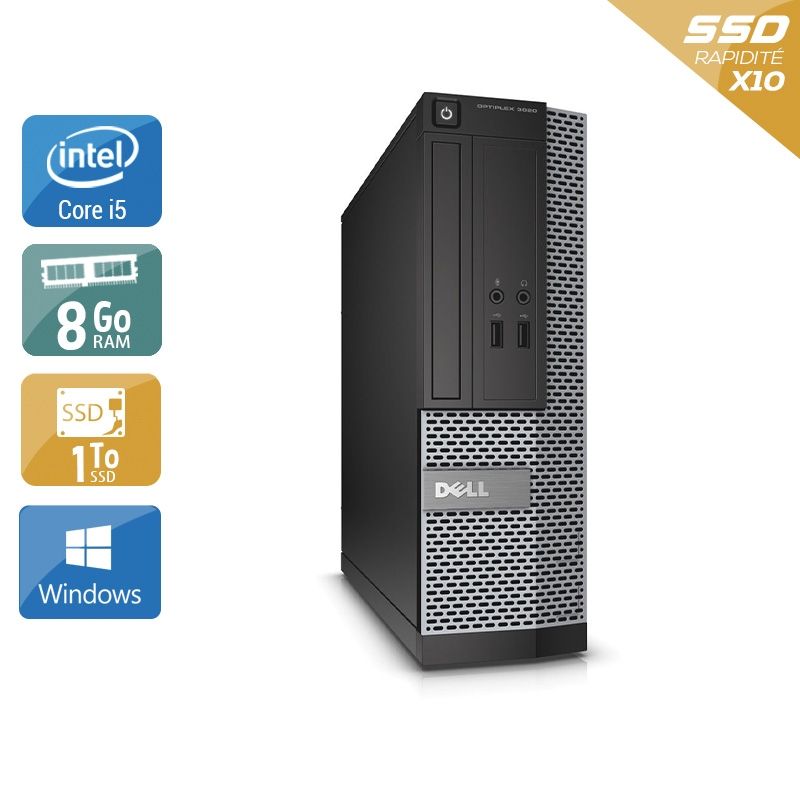 Dell Optiplex 3010 SFF i5 8Go RAM 1To SSD Windows 10