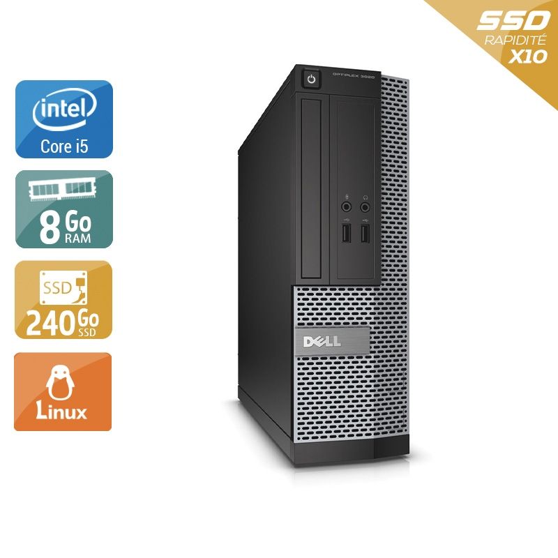 Dell Optiplex 3010 SFF i5 8Go RAM 240Go SSD Linux
