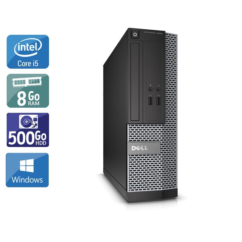 Dell Optiplex 3010 SFF i5 8Go RAM 500Go HDD Windows 10