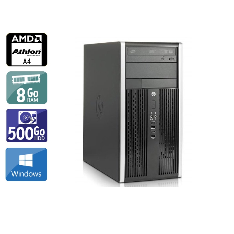 HP Compaq Pro 6305 Tower AMD A4 - 8Go RAM 500Go HDD Windows 10  Très bon étatOccasion certifiée reconditionnée Bon état -  reconditionné disponible sur Kiatoo