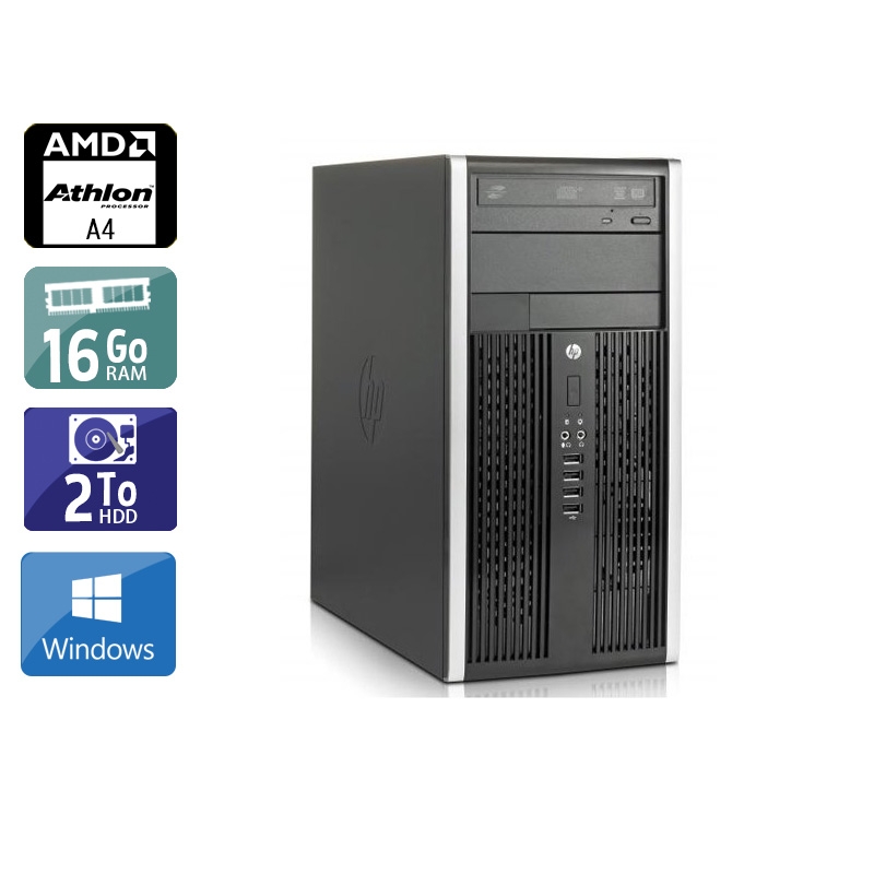 HP Compaq Pro 6305 Tower AMD A4 - 16Go RAM 2To HDD Windows 10  État correctOccasion certifiée reconditionnée Bon état -  reconditionné disponible sur Kiatoo