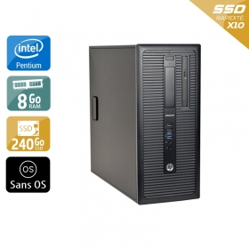 HP Compaq 280 G1 Tower Pentium G Dual Core 8Go RAM 240Go SSD Sans OS