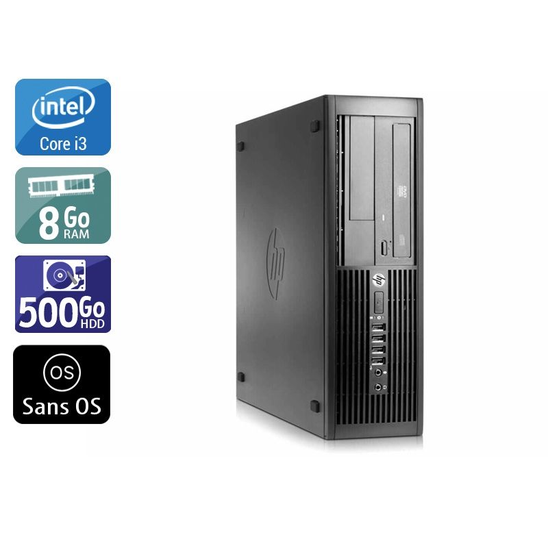 HP Compaq Pro 4300 SFF i3 8Go RAM 500Go HDD Sans OS