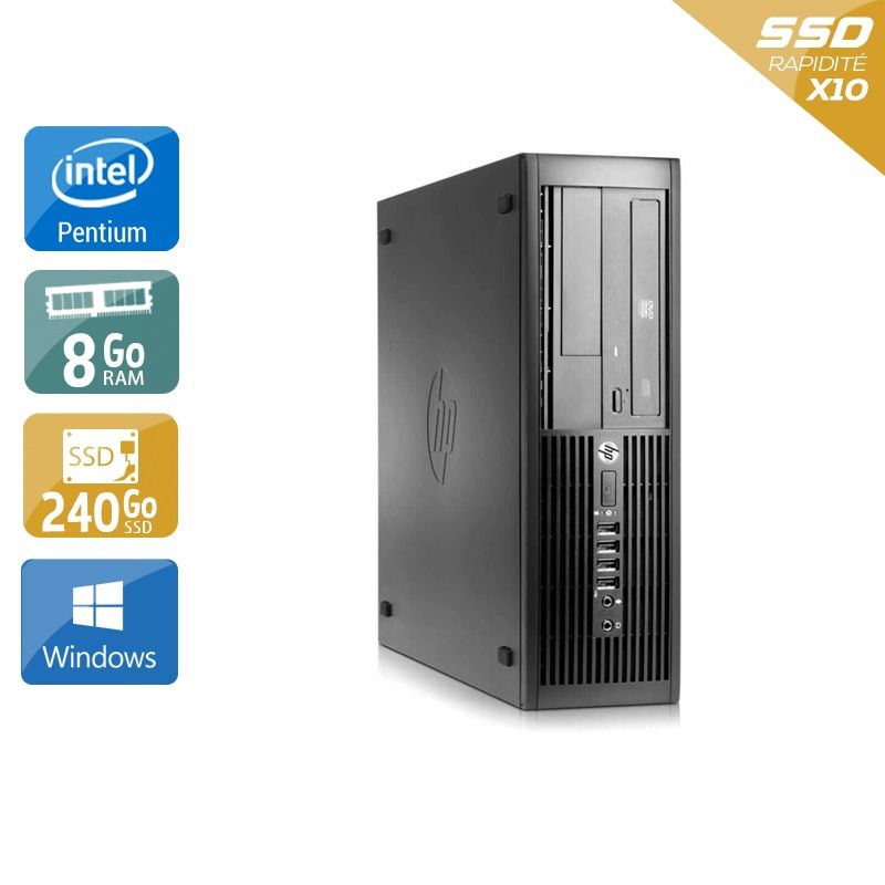 HP Compaq Pro 4300 SFF Pentium G Dual Core 8Go RAM 240Go SSD Windows 10