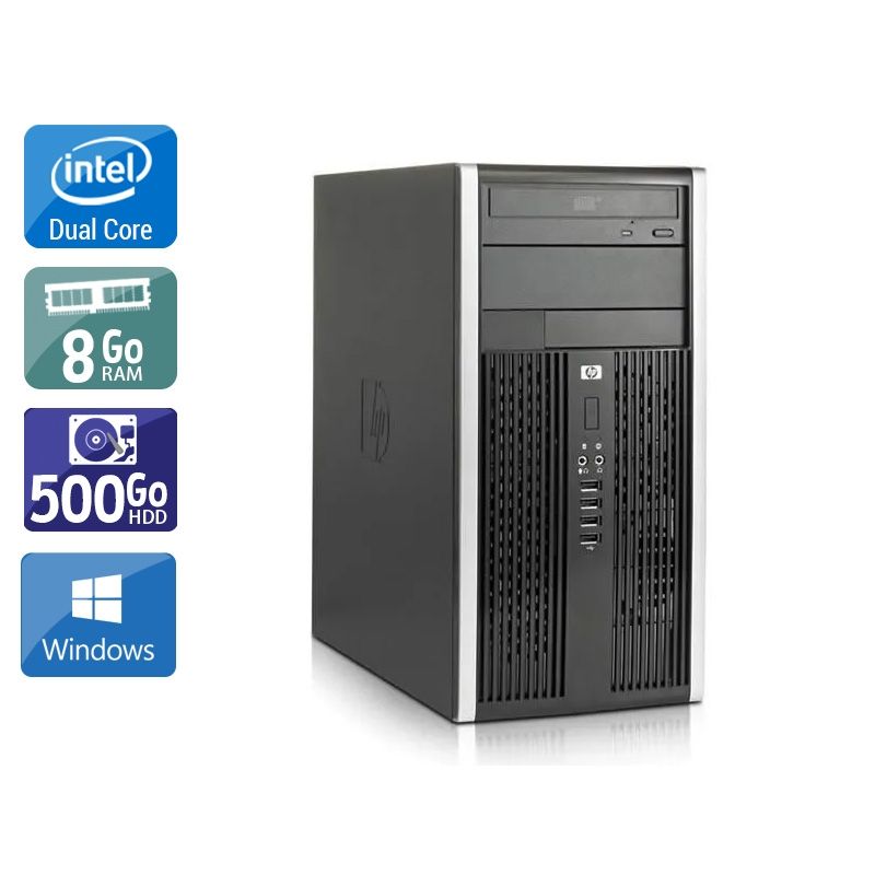HP Compaq Pro 6000 Tower Dual Core 8Go RAM 500Go HDD Windows 10