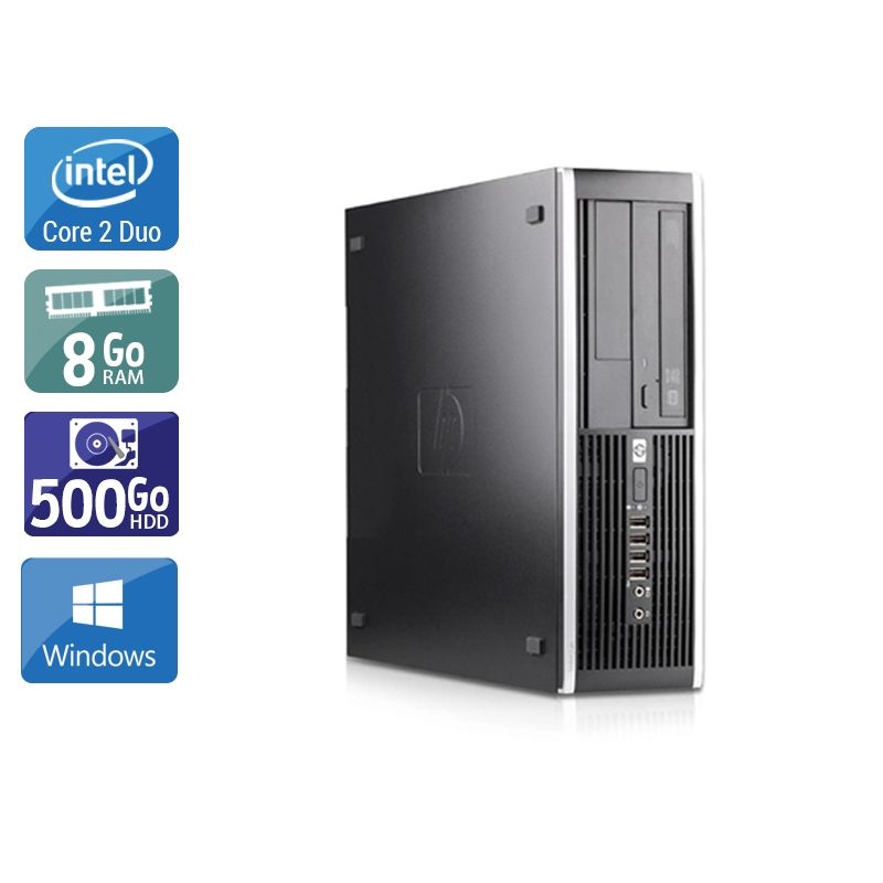 HP Compaq Pro 6000 SFF Core 2 Duo 8Go RAM 500Go HDD Windows 10