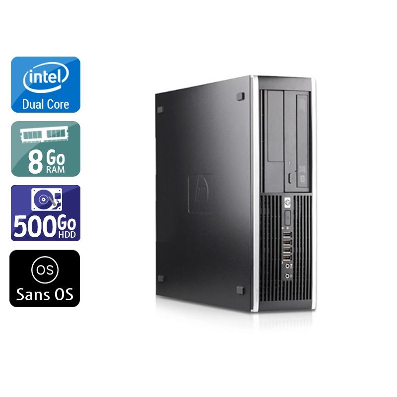 HP Compaq Pro 6000 SFF Dual Core 8Go RAM 500Go HDD Sans OS