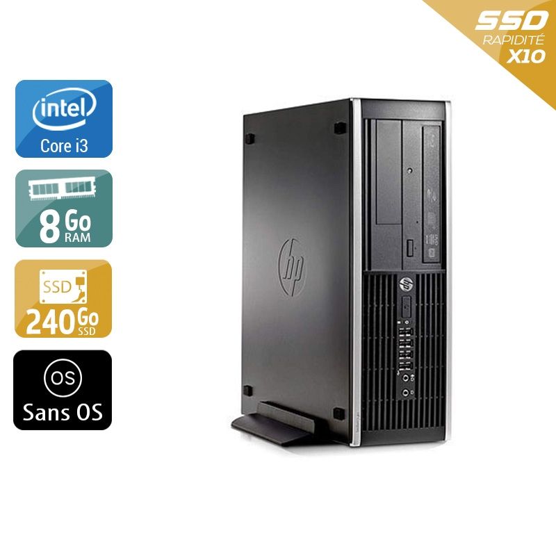HP Compaq Pro 6200 SFF i3 8Go RAM 240Go SSD Sans OS