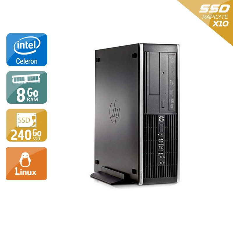 HP Compaq Pro 6300 SFF Celeron Dual Core 8Go RAM 240Go SSD Linux