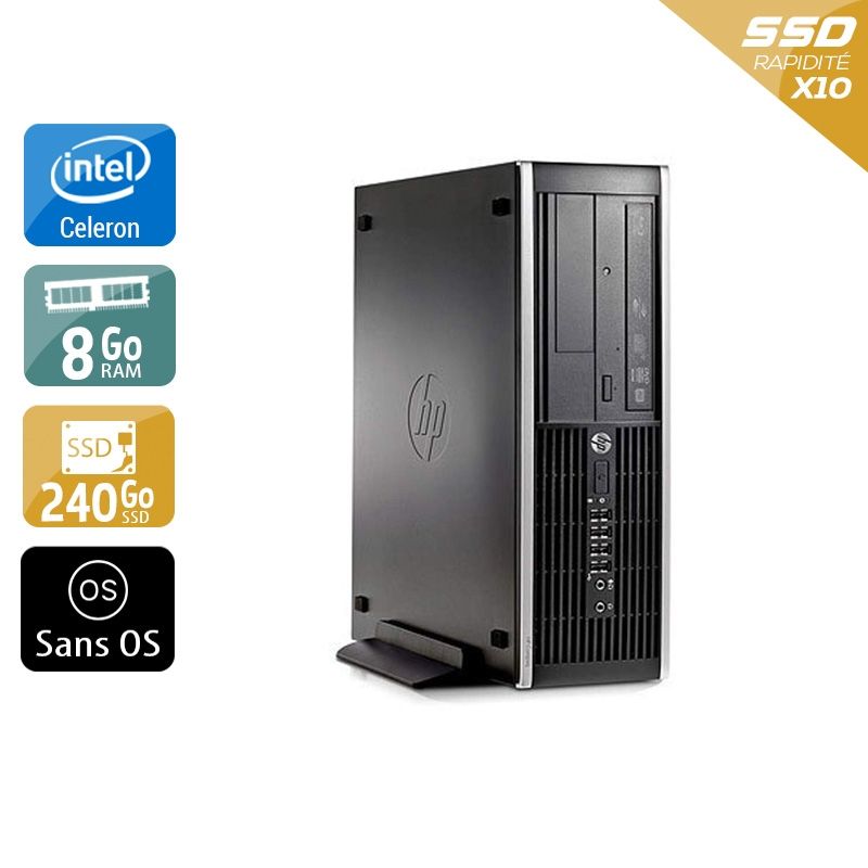 HP Compaq Pro 6300 SFF Celeron Dual Core 8Go RAM 240Go SSD Sans OS