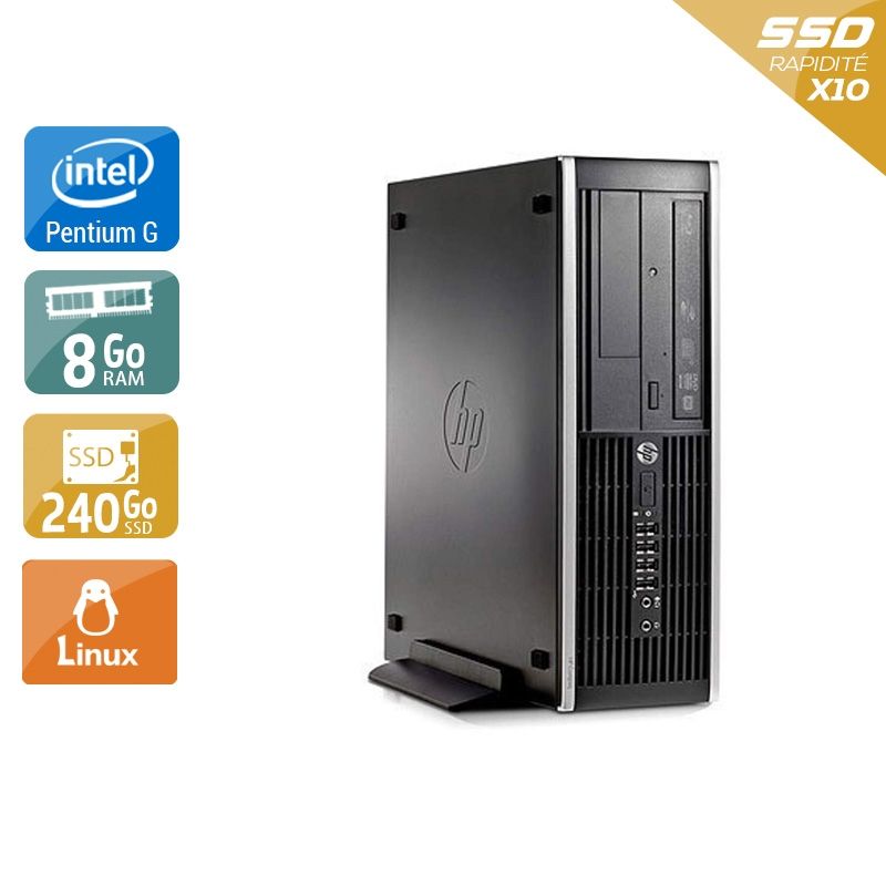 HP Compaq Pro 6300 SFF Pentium G Dual Core 8Go RAM 240Go SSD Linux