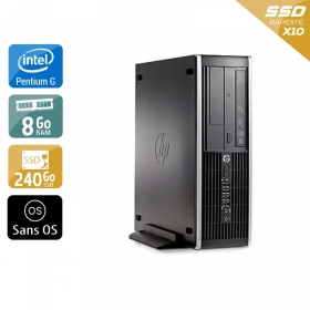 HP Compaq Pro 6300 SFF Pentium G Dual Core 8Go RAM 240Go SSD Sans OS