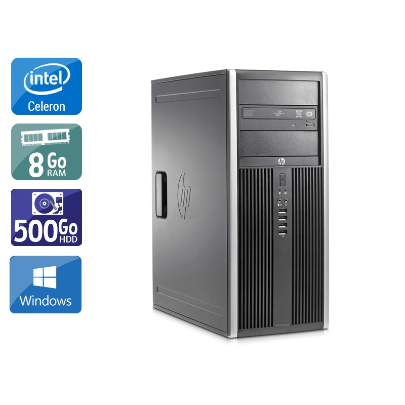 HP Compaq Elite 8200 Tower Celeron Dual Core - 8Go RAM 500Go HDD Windows 10  État correctOccasion certifiée reconditionnée Bon état -  reconditionné disponible sur Kiatoo