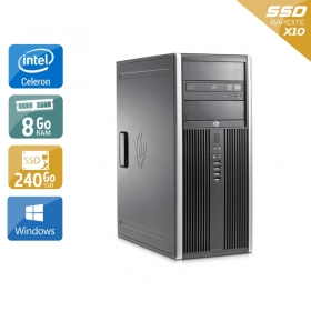 HP Compaq Elite 8200 Tower Celeron Dual Core 8Go RAM 240Go SSD Windows 10
