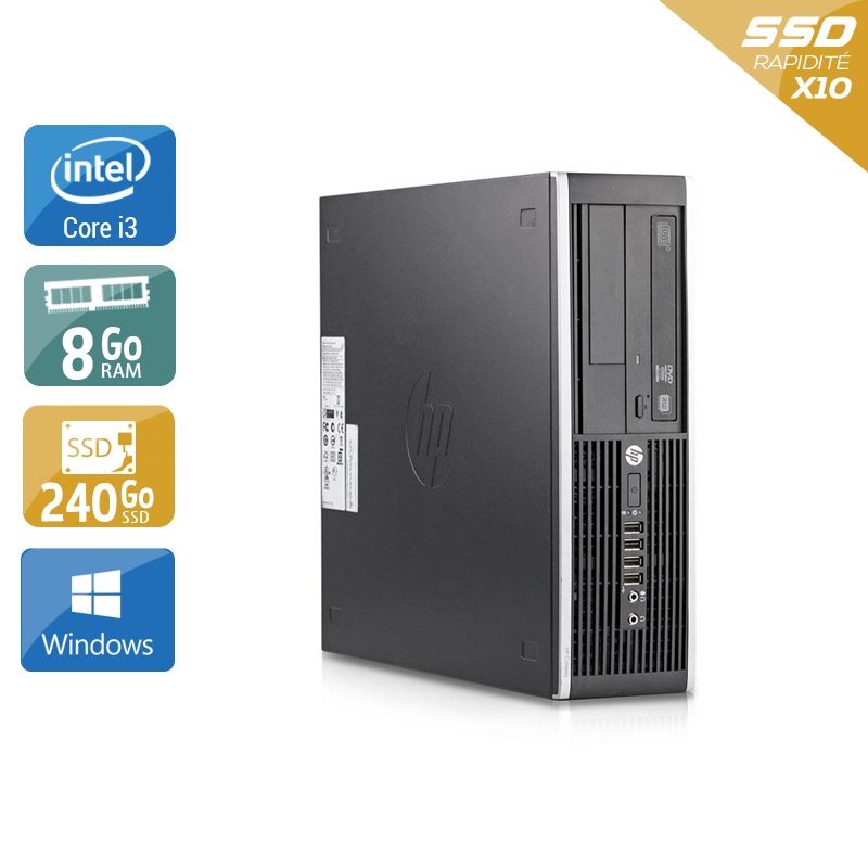 HP Compaq Elite 8200 SFF i3 8Go RAM 240Go SSD Windows 10
