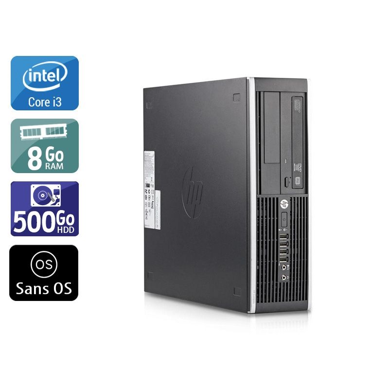 HP Compaq Elite 8200 SFF i3 8Go RAM 500Go HDD Sans OS