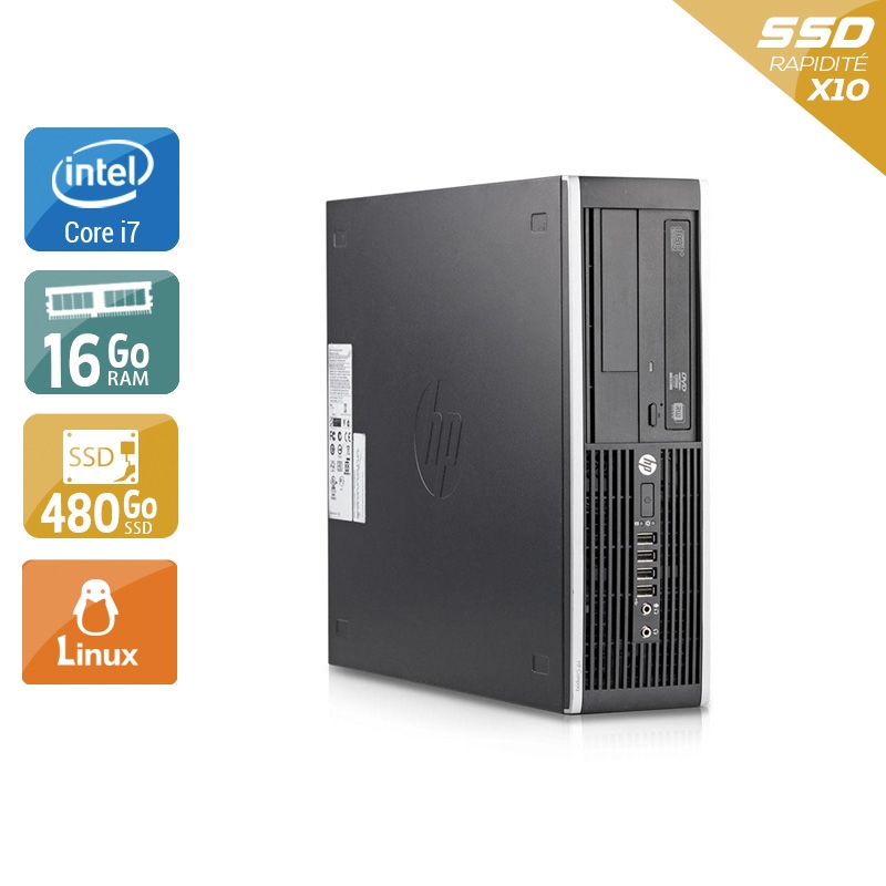 HP Compaq Elite 8200 SFF i7 - 16Go RAM 480Go SSD Linux  Très bon étatOccasion certifiée reconditionnée Bon état -  reconditionné disponible sur Kiatoo