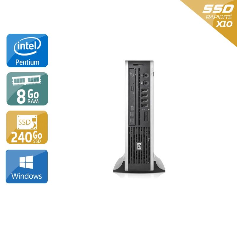 HP Compaq Elite 8200 USDT Pentium G Dual Core 8Go RAM 240Go SSD Windows 10