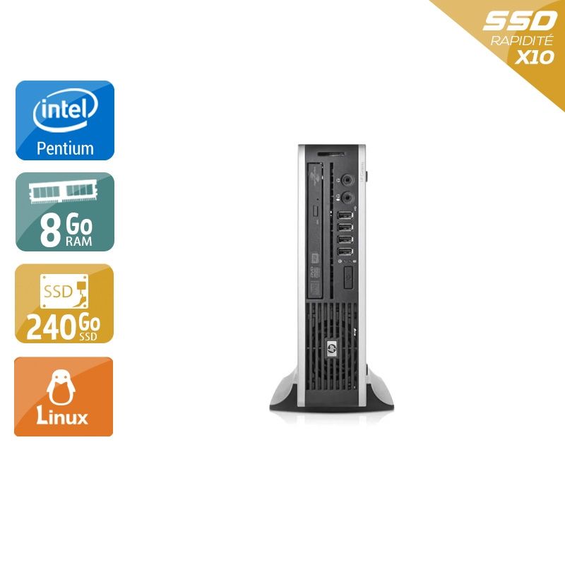 HP Compaq Elite 8200 USDT Pentium G Dual Core 8Go RAM 240Go SSD Linux