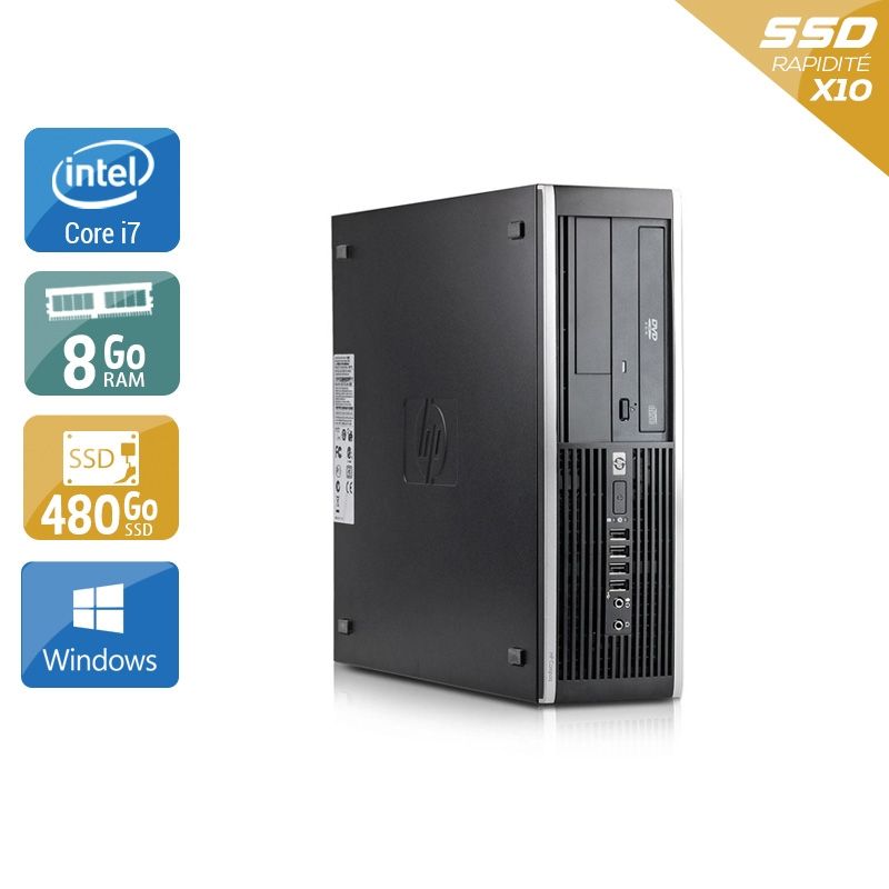 HP Compaq Elite 8300 SFF i7 8Go RAM 480Go SSD Windows 10