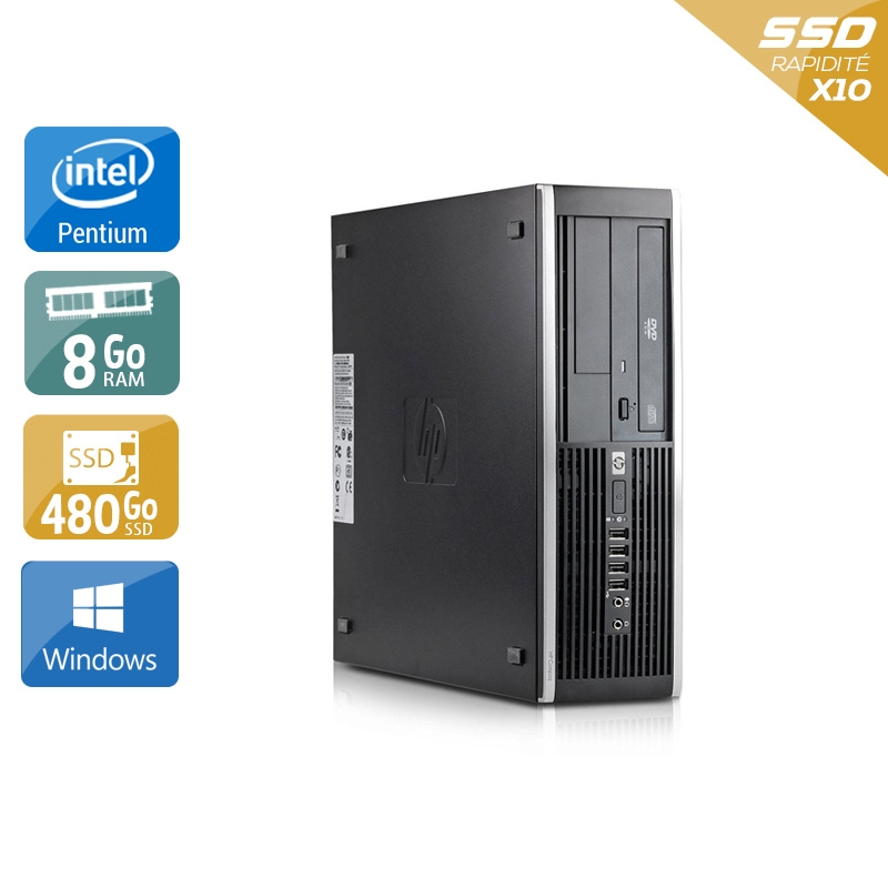 HP Compaq Elite 8300 SFF Pentium G Dual Core - 8Go RAM 480Go SSD Windows 10  Bon étatOccasion certifiée reconditionnée Bon état -  reconditionné disponible sur Kiatoo