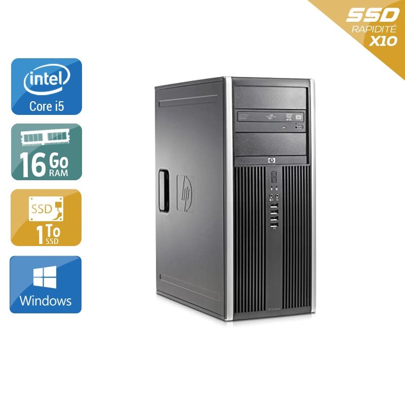 HP Compaq Elite 8300 Tower i5 16Go RAM 1To SSD Windows 10