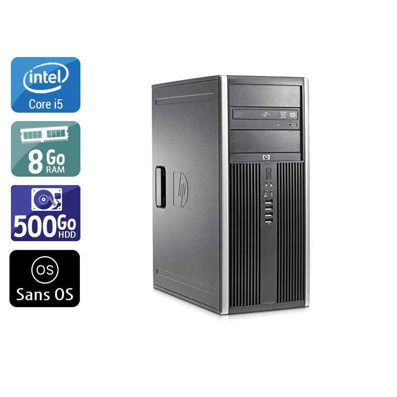 HP Compaq Elite 8300 Tower i5 8Go RAM 500Go HDD Sans OS