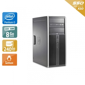 HP Compaq Elite 8300 Tower Pentium G Dual Core 8Go RAM 240Go SSD Linux