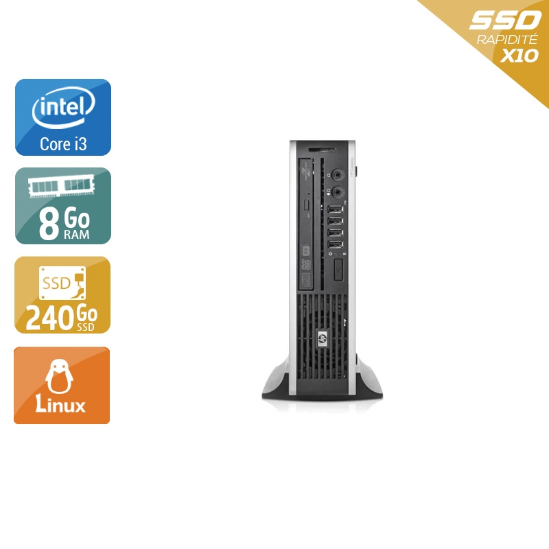 HP Compaq Elite 8300 USDT i3 - 8Go RAM 240Go SSD Linux  Bon étatOccasion certifiée reconditionnée Bon état -  reconditionné disponible sur Kiatoo