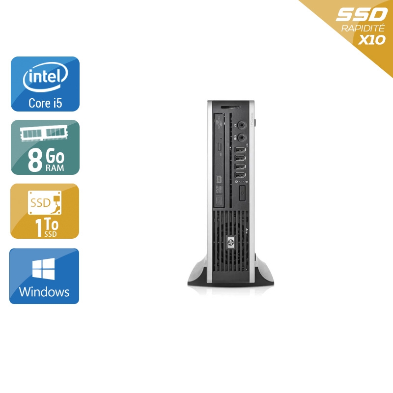 HP Compaq Elite 8300 USDT i5 - 8Go RAM 1To SSD Windows 10  État correctOccasion certifiée reconditionnée