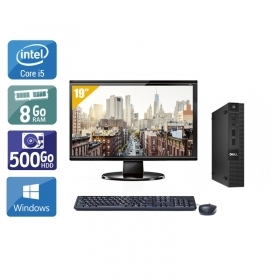 Dell Optiplex 3020M Micro i5 avec Écran 19 pouces 8Go RAM 500Go HDD Windows 10