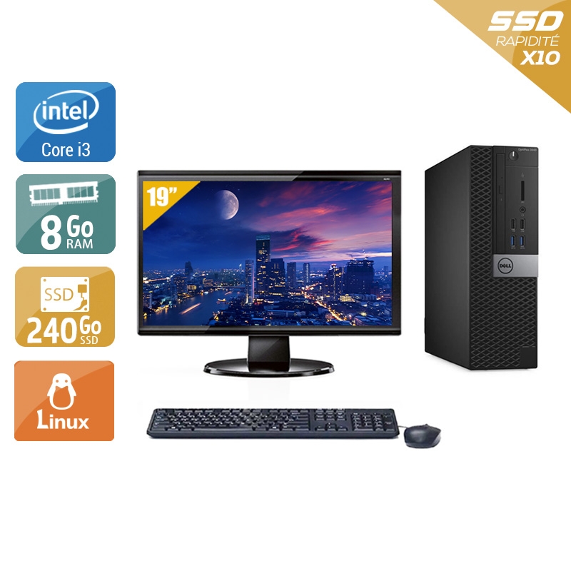 Acheter Dell Optiplex 3040 SFF i3 Gen 6 + Écran - 19'' 8Go RAM 240Go SSD Linux Bon étatOccasion certifiée reconditionnée Bon état - 224,17 € Dell Optiplex 3040 SFF i3 Gen 6 + Écran - 19'' 8Go RAM 240Go SSD Linux Bon étatOccasion certifiée reconditionnée Bon état - reconditionné disponible sur Kiatoo