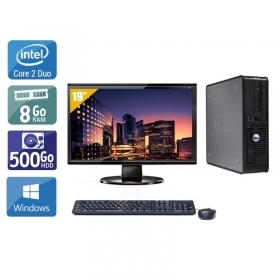 Dell Optiplex 380 Tower Core 2 Duo avec Écran 19 pouces 8Go RAM 500Go HDD Windows 10