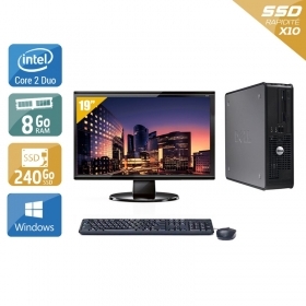 Dell Optiplex 380 Tower Core 2 Duo avec Écran 19 pouces 8Go RAM 240Go SSD Windows 10