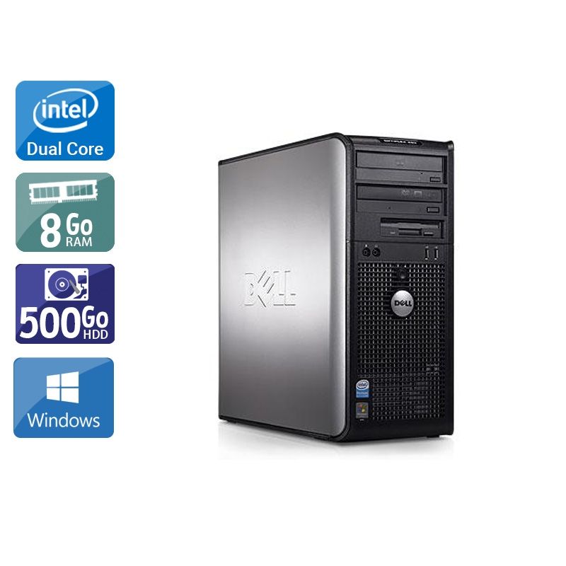 Dell Optiplex 380 Tower Dual Core 8Go RAM 500Go HDD Windows 10