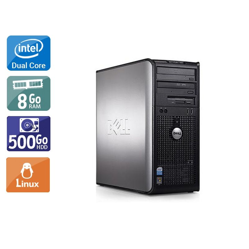 Dell Optiplex 380 Tower Dual Core 8Go RAM 500Go HDD Linux