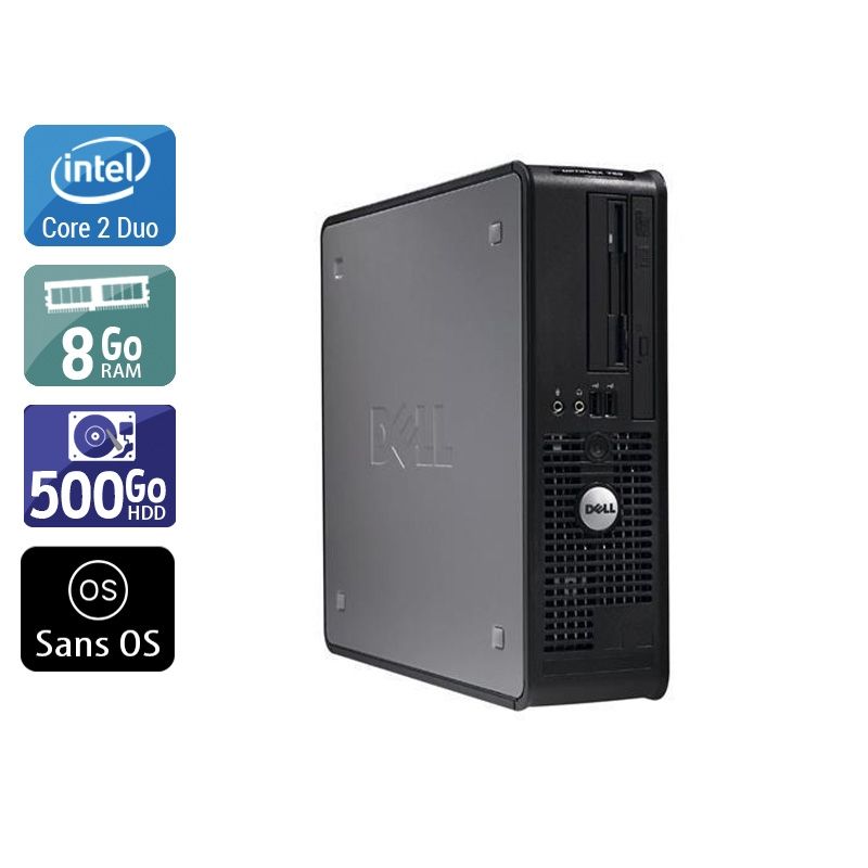 Dell Optiplex 380 SFF Core 2 Duo 8Go RAM 500Go HDD Sans OS