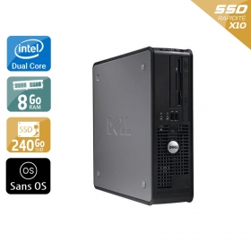 Dell Optiplex 380 SFF Dual Core 8Go RAM 240Go SSD Sans OS