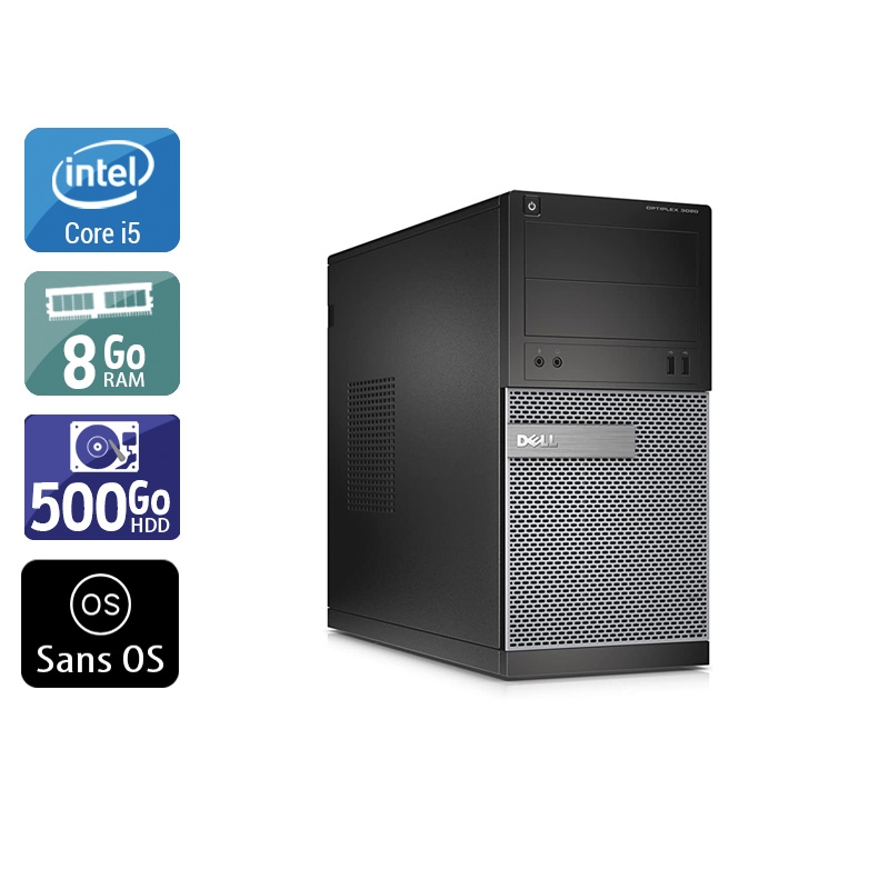 Dell Optiplex 390 Tower i5 - 8Go RAM 500Go HDD Sans OS  Bon étatOccasion certifiée reconditionnée Bon état -  reconditionné disponible sur Kiatoo