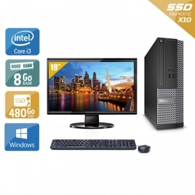 Dell Optiplex 3020 SFF i3 avec Écran 19 pouces 8Go RAM 480Go SSD Windows 10