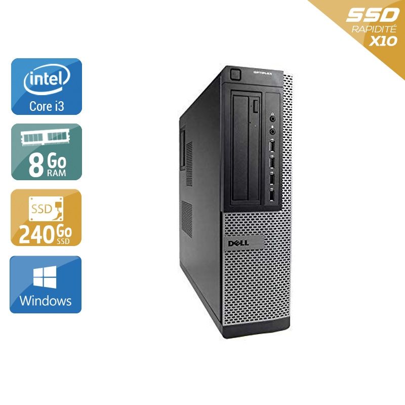 Dell Optiplex 390 Desktop i3 8Go RAM 240Go SSD Windows 10